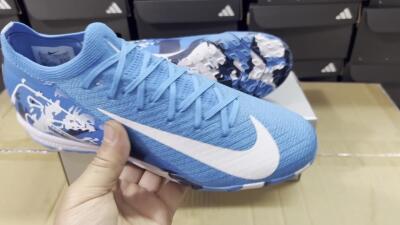 Nike Air Zoom Mercurial Vapor 16 Elite TF Artificial Turf Soccer Shoes - Blue/White/Black