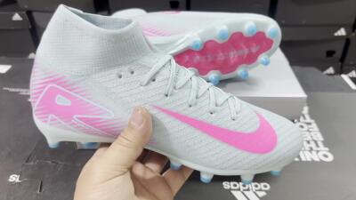Nike Air Zoom Mercurial Superfly 10 Elite AG Artificial Grass Soccer Cleats - Jade/Pink