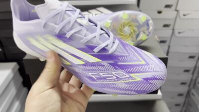 Adidas F50 Elite FG Firm Ground Soccer Cleats - Purple/Silver/Yellow