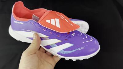 Adidas Predator Elite Foldover Tongue TF Artificial Turf Soccer Shoes - Blue/White/Red