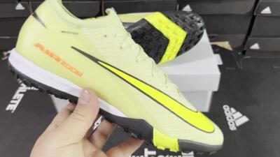 Nike Air Zoom Mercurial Vapor 16 Elite TF Artificial Turf Soccer Shoes - Yellow/Black/Red