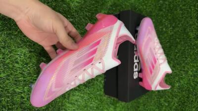 LY x Adidas F50 Elite FG Firm Ground Soccer Cleats - Pink/White/Gold