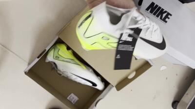 Nike Air Zoom Mercurial Vapor 16 Elite FG Firm Ground Soccer Cleats - White/Black/Yellow