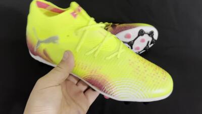 Puma Future 8 Ultimate MG Multi Ground Soccer Cleats - Yellow/Pink/Black