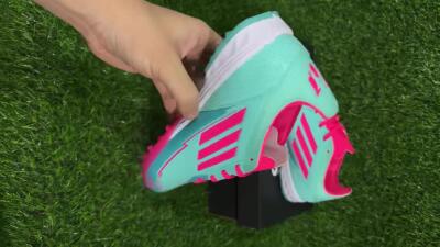 Messi x Adidas F50 Pro TF Artificial Turf Soccer Shoes - Green/Pink/White