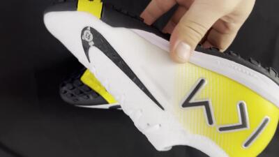 KM x Nike Air Zoom Mercurial Vapor 16 Elite TF Artificial Turf Soccer Shoes - White/Black/Yellow