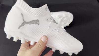 Puma Future 8 Ultimate AG Artificial Grass Soccer Cleats - Beige/Black/White