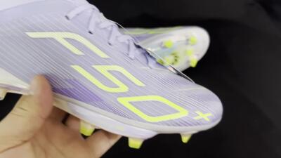 Adidas F50+ Elite Lightstrike Pro FG Firm Ground Soccer Cleats - Purple/Yellow/White