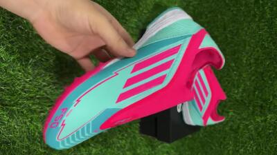 Adidas F50 Elite Laceless TF Artificial Turf Soccer Shoes - Jade/Pink/White