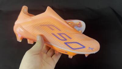 Adidas F50+ Lightstrike Pro Laceless FG Firm Ground Soccer Cleats - Red/Blue/Silver