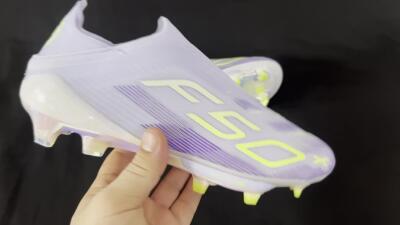 Adidas F50+ Lightstrike Pro Laceless FG Firm Ground Soccer Cleats - Blue/Yellow/White