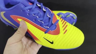 Nike Phantom 6 Elite Low FG Firm Ground Soccer Cleats - Yellow/Blue/Gold