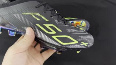 Adidas F50+ Lightstrike Pro FG Firm Ground Soccer Cleats - Black/Silver/Yellow
