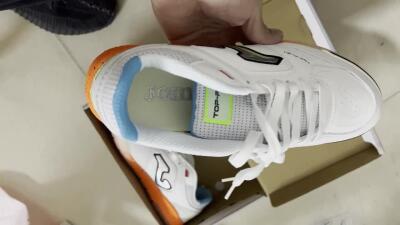 Joma Top Flex IC Indoor & Futsal Soccer Shoes - White/Silver/Red