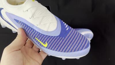 Nike Phantom 6 Elite Low FG Firm Ground Soccer Cleats - Blue/White/Yellow