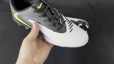 Nike Phantom 6 Elite Low FG Firm Ground Soccer Cleats - White/Black/Yellow