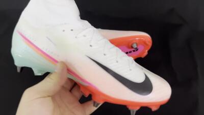 Nike Air Zoom Mercurial Superfly 10 Elite SG Soft Ground Soccer Cleats - White/Jade/Pink