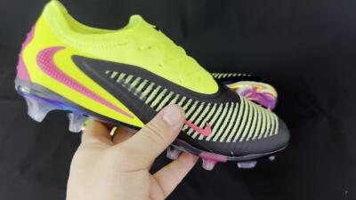 Nike Phantom 6 Elite Low FG Firm Ground Soccer Cleats - Yellow/Black/Pink