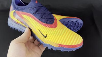 Nike Phantom 6 Elite TF Artificial Turf Soccer Shoes - Yellow/Red/Blue