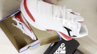 Joma Top Flex IC Indoor & Futsal Soccer Shoes - White/Black/Red