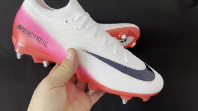 Nike Air Zoom Mercurial Vapor 16 Elite SG Soft Ground Soccer Cleats - White/Black/Red