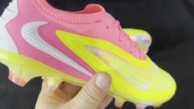 Nike Phantom 6 Low Elite FG Firm Ground Soccer Cleats - Yellow/Pink/White