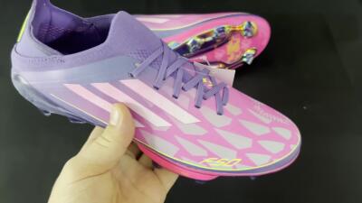 Adidas F50+ Elite Lightstrike Pro FG Firm Ground Soccer Cleats - Pink/Purple/Yellow