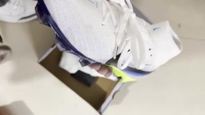 Nike Air Zoom Mercurial Superfly 10 Elite FG Firm Ground Soccer Cleats - White/Electric Blue/Neon Green