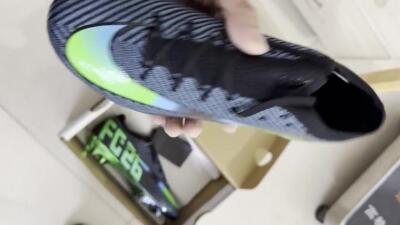 EAFC x Nike Air Zoom Mercurial Vapor 16 Elite FG Firm Ground Soccer Cleats - Black/Green Glow/Frosted Shadow
