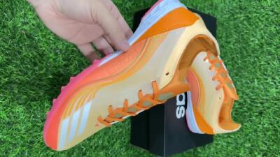 Messi x Adidas F50 Pro TF Artificial Turf Soccer Shoes - Orange/Coral Blaze/Pink Burst