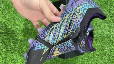 Adidas Predator 26 Elite Fold-Over Tongue FG Firm Ground Soccer Cleats - Black/Vibrant Purple/Gold