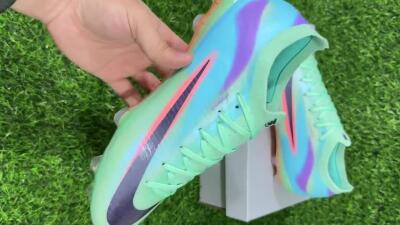 Nike Air Zoom Mercurial Vapor 17 Elite FG Firm Ground Soccer Cleats - Green/Mint Green/Coral Orange