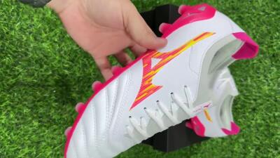 Mizuno Alpha 3 Elite FG Firm Ground Soccer Cleats - White/Fluorescent Pink/Neon Yellow