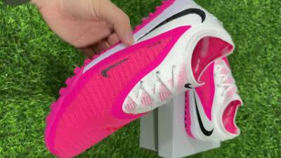 Nike Phantom 6 Elite Low TF Artificial Turf Soccer Shoes - Pink/Hyper Pink/White