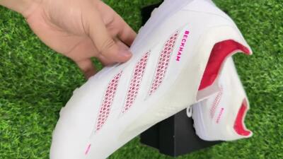Adidas Predator 26 Elite Laceless TF Artificial Turf Soccer Shoes - White/Cloud White/Solar Red