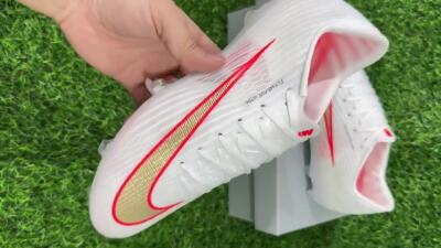 Nike Air Zoom Mercurial Superfly 11 Elite FG Firm Ground Soccer Cleats - White/Metallic Gold/Bright Crimson