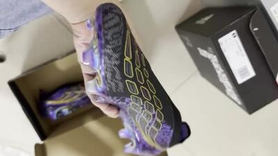 Adidas Predator 26 Elite Laceless FG Firm Ground Soccer Cleats - Black/Core Black/Metallic Purple