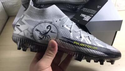 Nike Phantom Scorpion Elite DF FG Firm Ground Soccer Cleats - Silver/Yellow/Black