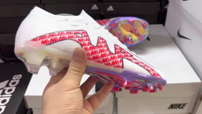 Nike Air Zoom Mercurial Vapor 15 Elite FG Firm Ground Soccer Cleats - White/Red