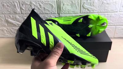 Adidas Predator Edge Geometric+ FG Firm Ground Soccer Cleats - Green/Black