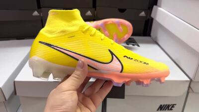 Nike Air Zoom Mercurial Superfly 9 Elite FG Firm Ground Soccer Cleats - Yellow/Pink
