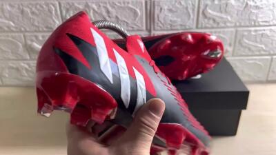 Adidas Predator Edge Geometric.1 FG Firm Ground Soccer Cleats - Red/Black/White