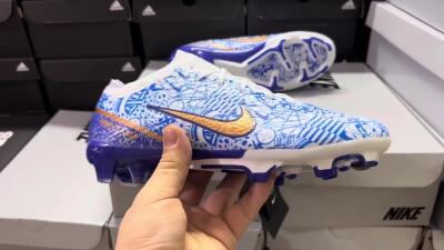 Nike Air Zoom Mercurial Vapor 15 Elite FG Firm Ground Soccer Cleats - Blue/White/Red