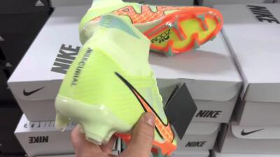 Nike Air Zoom Mercurial Superfly 9 Elite FG Firm Ground Soccer Cleats - Green/Orange