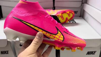 Nike Air Zoom Mercurial Superfly 9 Elite FG Firm Ground Soccer Cleats - Red/Black/Yellow