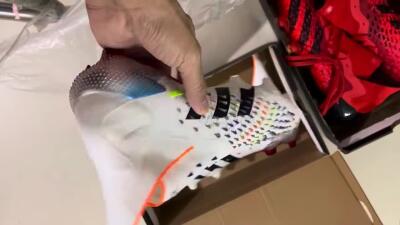 Adidas Predator Freak + FG Firm Ground Soccer Cleats - White/Black