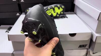 Nike Air Zoom Mercurial Vapor 15 Elite AG Artificial Grass Soccer Cleats - Black