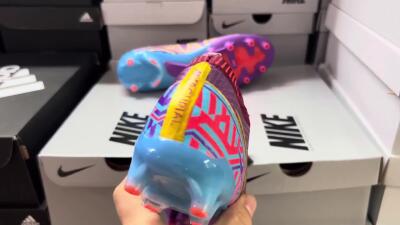 Nike Air Zoom Mercurial Vapor 15 Elite AG Artificial Grass Soccer Cleats - Red/Gold/Blue