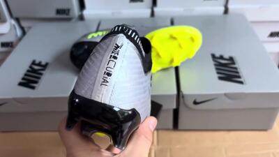 Nike Air Zoom Mercurial Vapor 15 Elite FG Firm Ground Soccer Cleats - Silver/Green