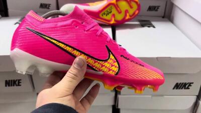 Nike Air Zoom Mercurial Vapor 15 Elite FG Firm Ground Soccer Cleats - Pink/Yellow